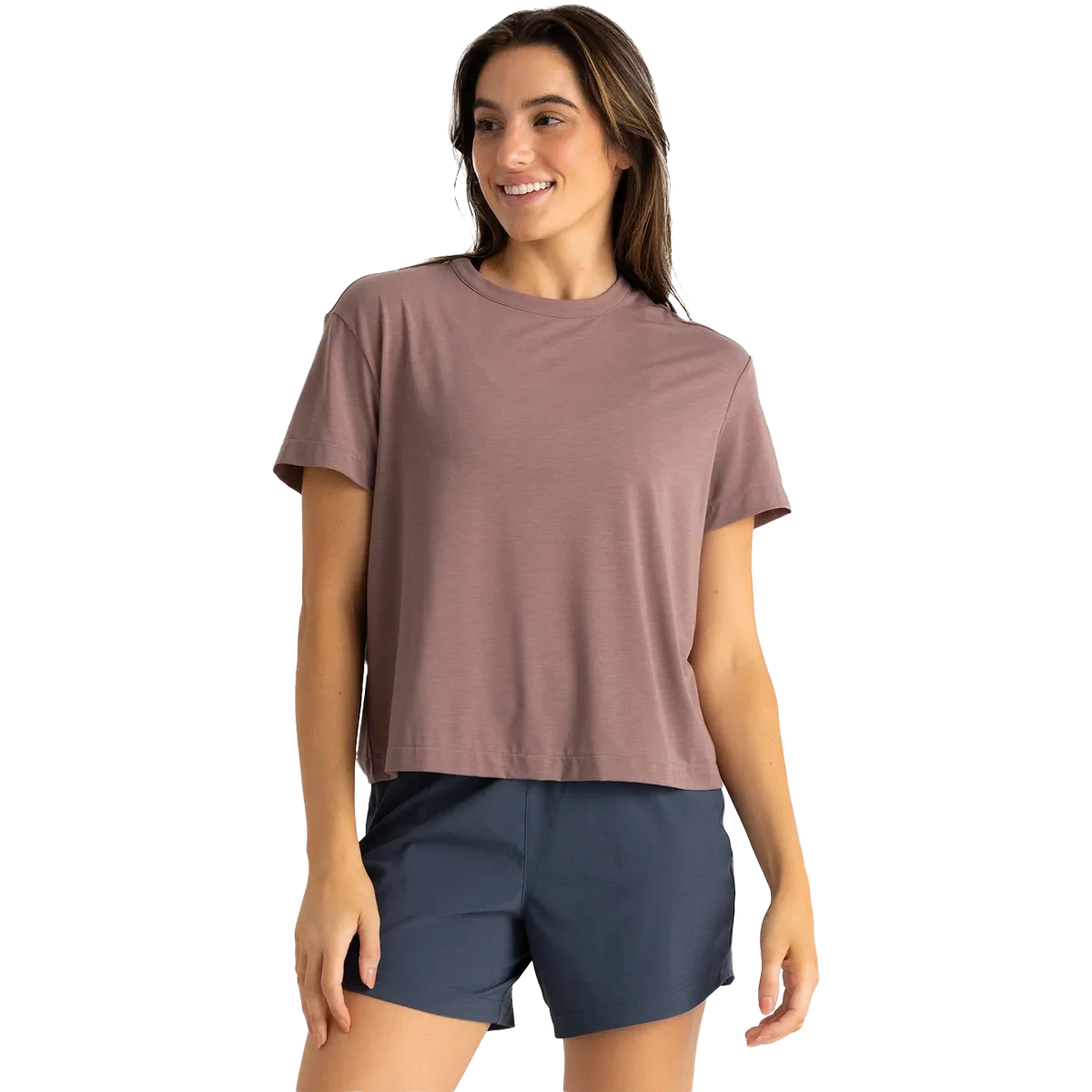 Non Restrictive Armhole Cut Women's Elevate Lightweight Tee