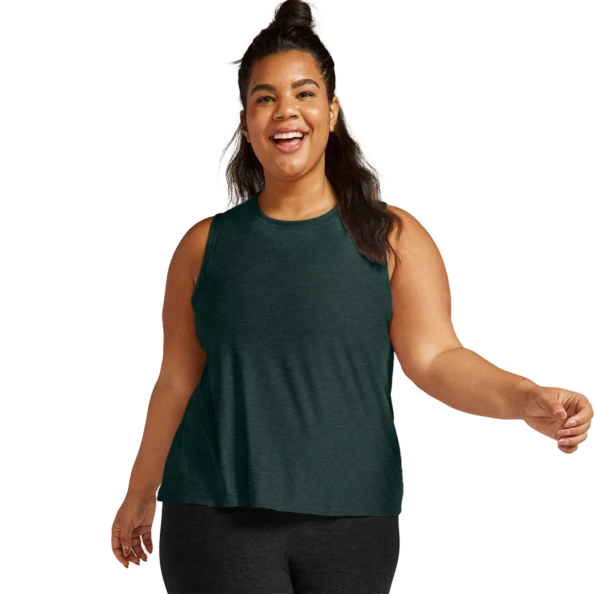 Soft Touch Ribbed Collar Style Women's Featherweight Rebalance Tank Plus