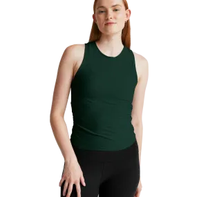 Women's Featherweight Your Fit Shirred Tank Comfy and Versatile Heather Texture Finish