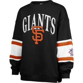 Durable Hem Stitching Women's Giants Steadfast Sleeve Paneled Crew