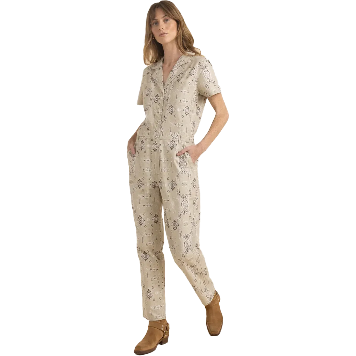 Durable Fabric Women's Layover Short Sleeve Jumpsuit