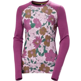Oversized Silhouette preshrunk Women's LIFA Merino Midweight Graphic Crew