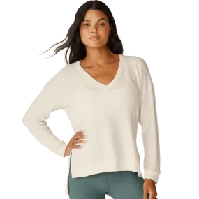 Chilly Weather Knit Simple Style Women's Long Weekend Lounge Pullover
