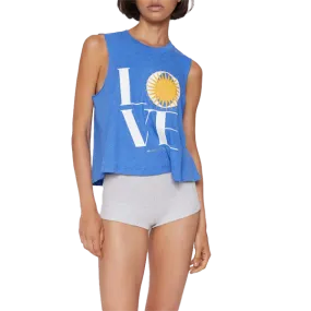 Women's Love Crop Tank anti static coating Running Speed