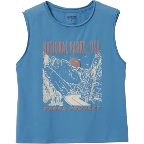 Printed uniqueness Women's National Parks Puff Print Tank