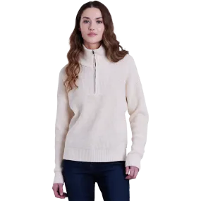 Women's Norda 1/4 Zip Sweater Softened Edges AdjustableClosure
