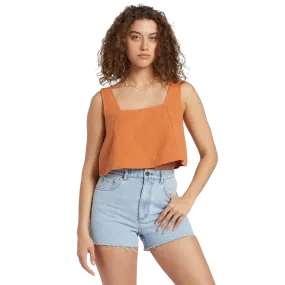 BoxySilhouette Weighted Hem Trim Women's Open Skies Top