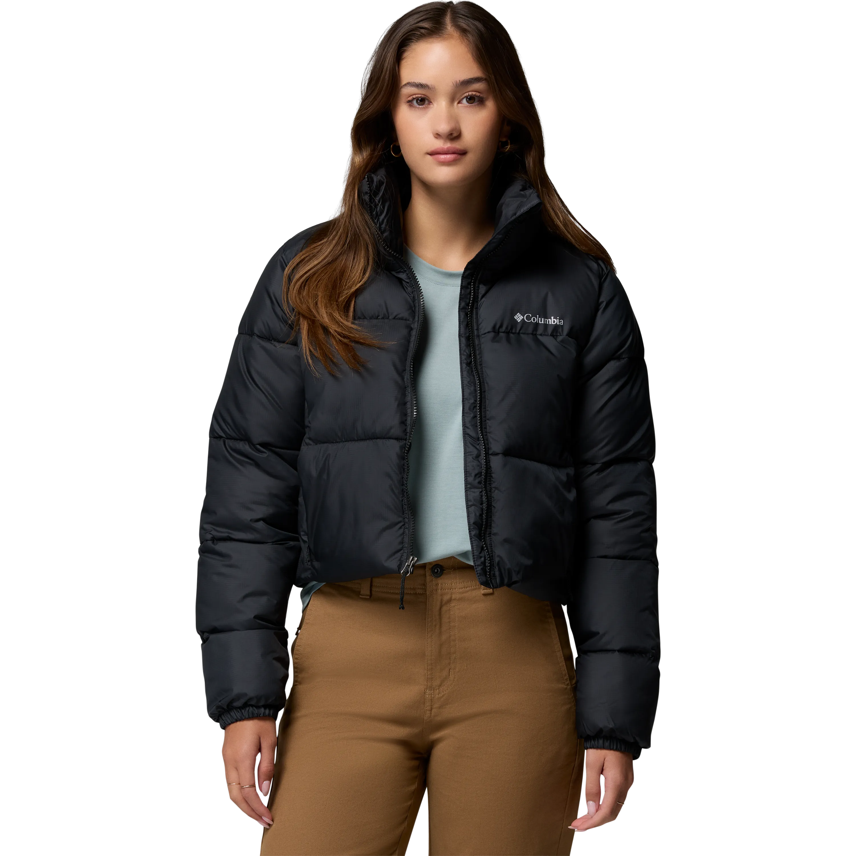 Women's Puffect II Cropped Jacket Stretchable Waistband Lightweight Fabric