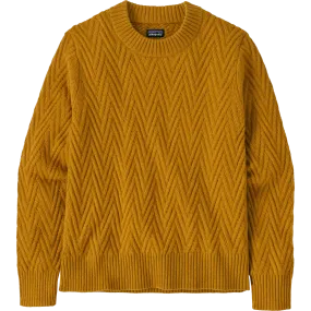 Women's Recycled Wool Crewneck Sweater Eco Friendly Dye Process Simple Knit