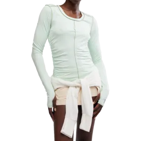 Four Way Stretch Material High Thread Count Cotton Women's Right On Run Long Sleeve Layer