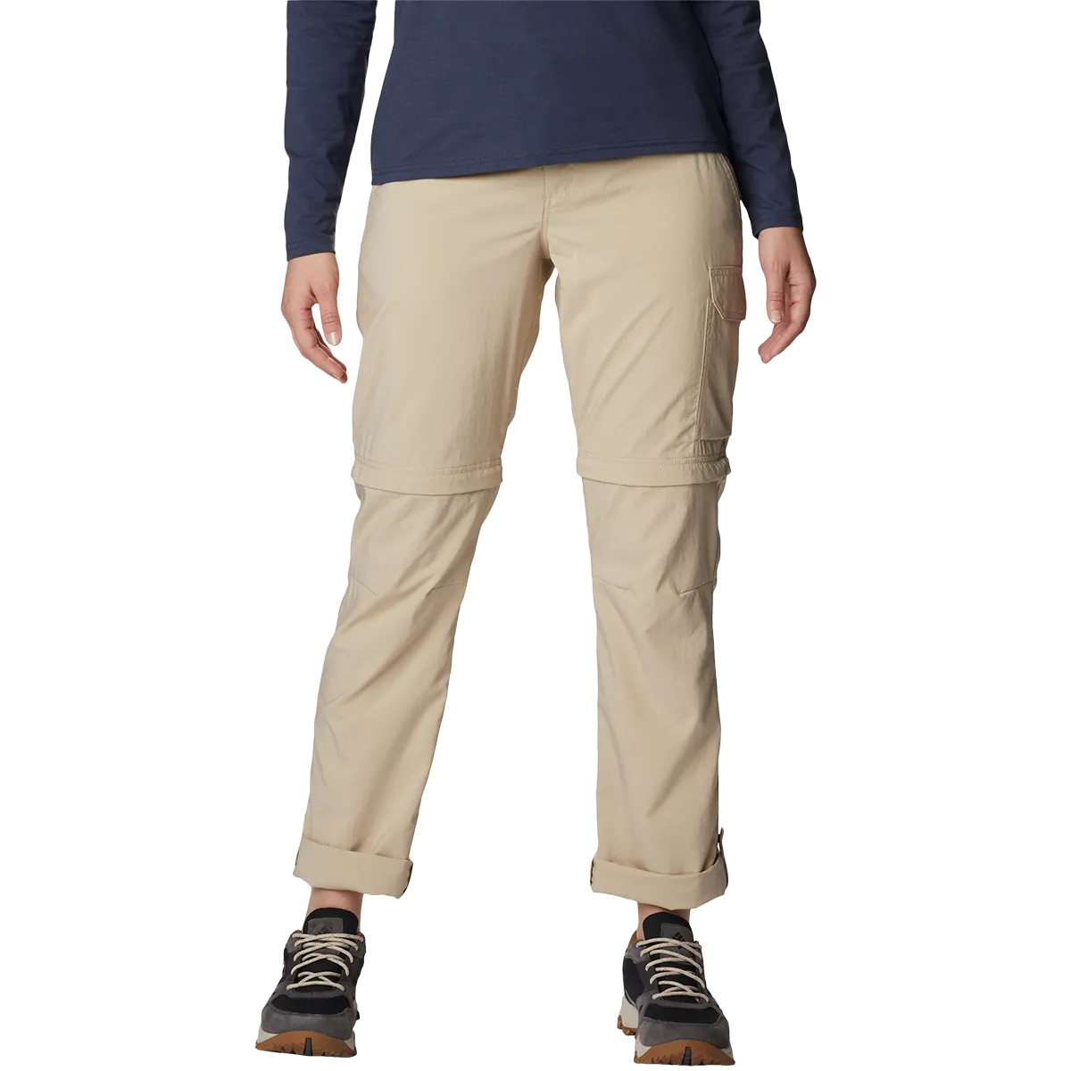 Women's Silver Ridge Utility Convertible Pant Solid shade Active Comfort