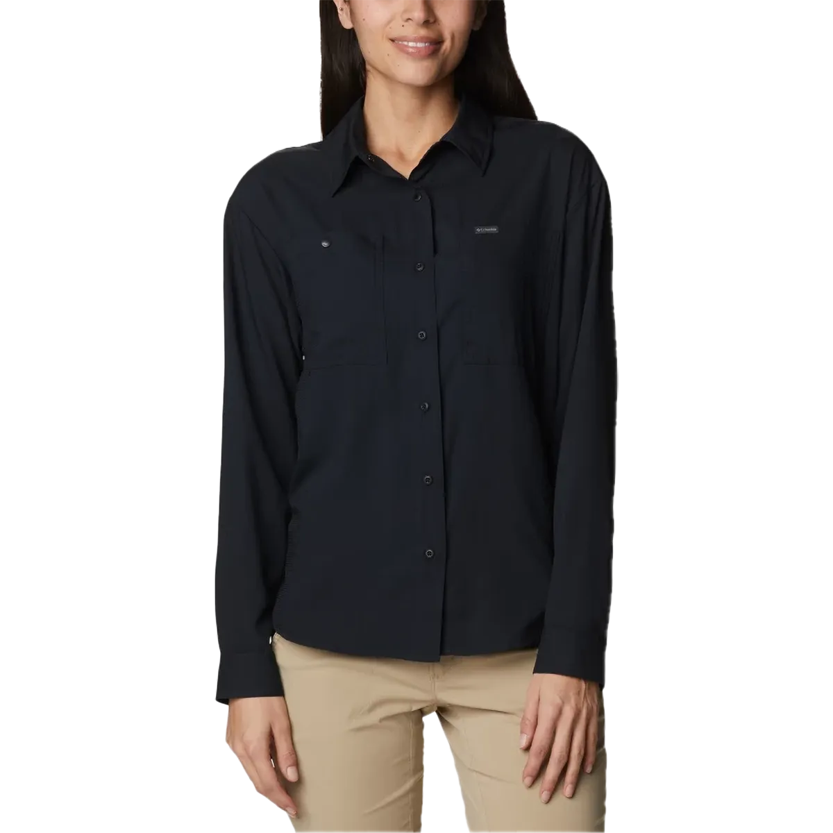 High Neckline Structure Women's Silver Ridge Utility Long Sleeve Shirt
