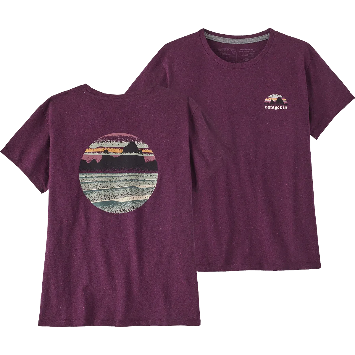 Heathered Texture BreathableMaterial Women's Skyline Stencil Responsibili-Tee