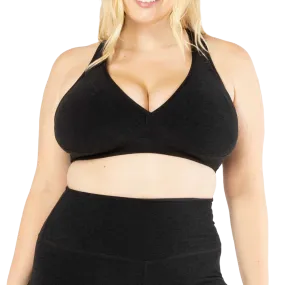 MoistureWicking Material Ventilated Mesh Panels Women's Spacedye Lift Your Spirits Bra - Extended