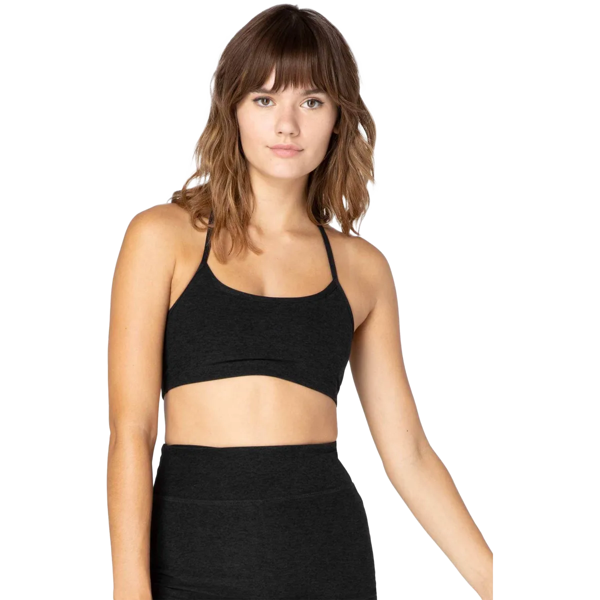 Women's Spacedye Slim Racerback Bra Midweight Four Way Stretch Wrinkle Resistant Treatment
