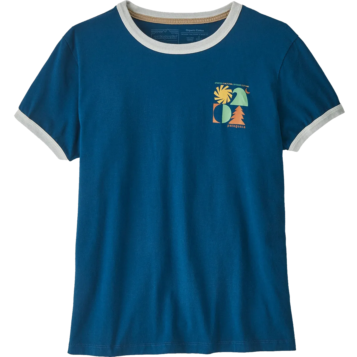 Low carbon footprint Layering Comfort Wear Women's Spirited Seasons Organic Ringer Tee