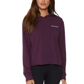 Cozy Knit Touch Zero Pilling Guarantee Women's Vintage Terry Crop Hoodie