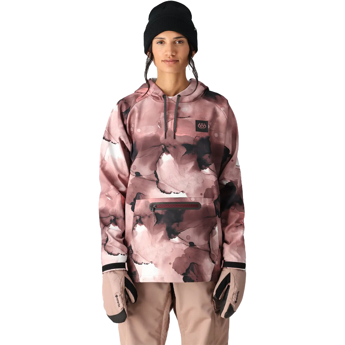 Women's Waterproof Hoody Eco Friendly Dye Ergonomic Articulation