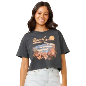 Women's Wave Gliders Cropped Tee DropShoulder LaserCutVents
