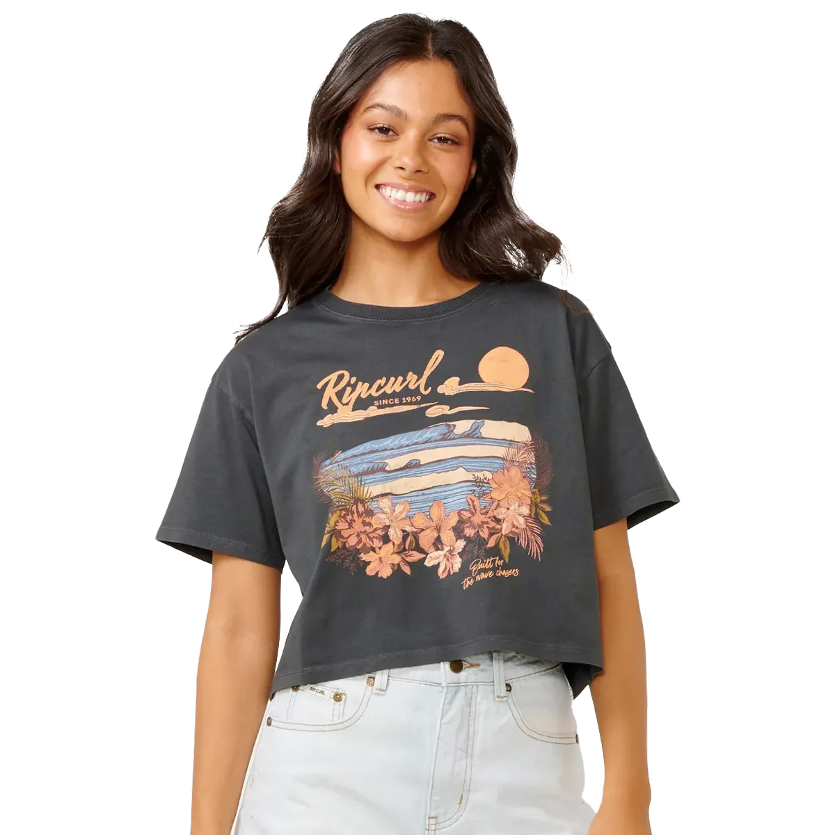 Women's Wave Gliders Cropped Tee Summer Sweater