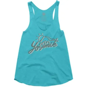 EcoFriendly Dye Travel convenience Women's Yosemite Scripty Racerback