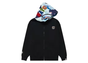Bape X Bayc Shark Full Zip Hoodie Black Lace Practical