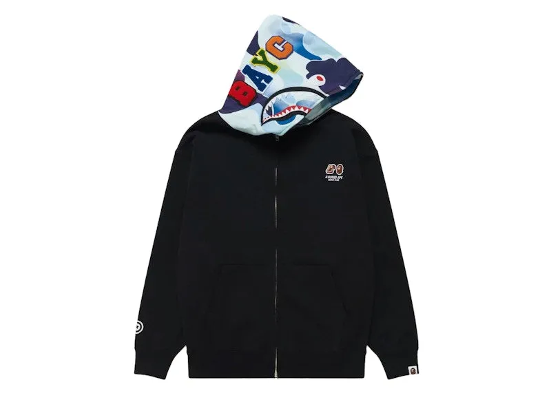 Sealed V - neck Bape X Bayc Shark Full Zip Hoodie Black