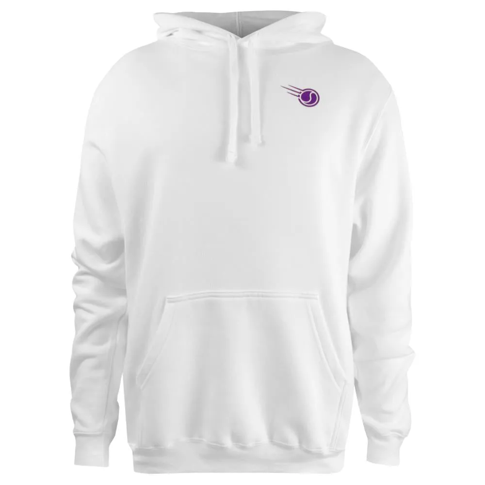 Work Appropriate Merchant of Tennis Unisex Grunge Court Hoodie - White Sustainable Foldable Design