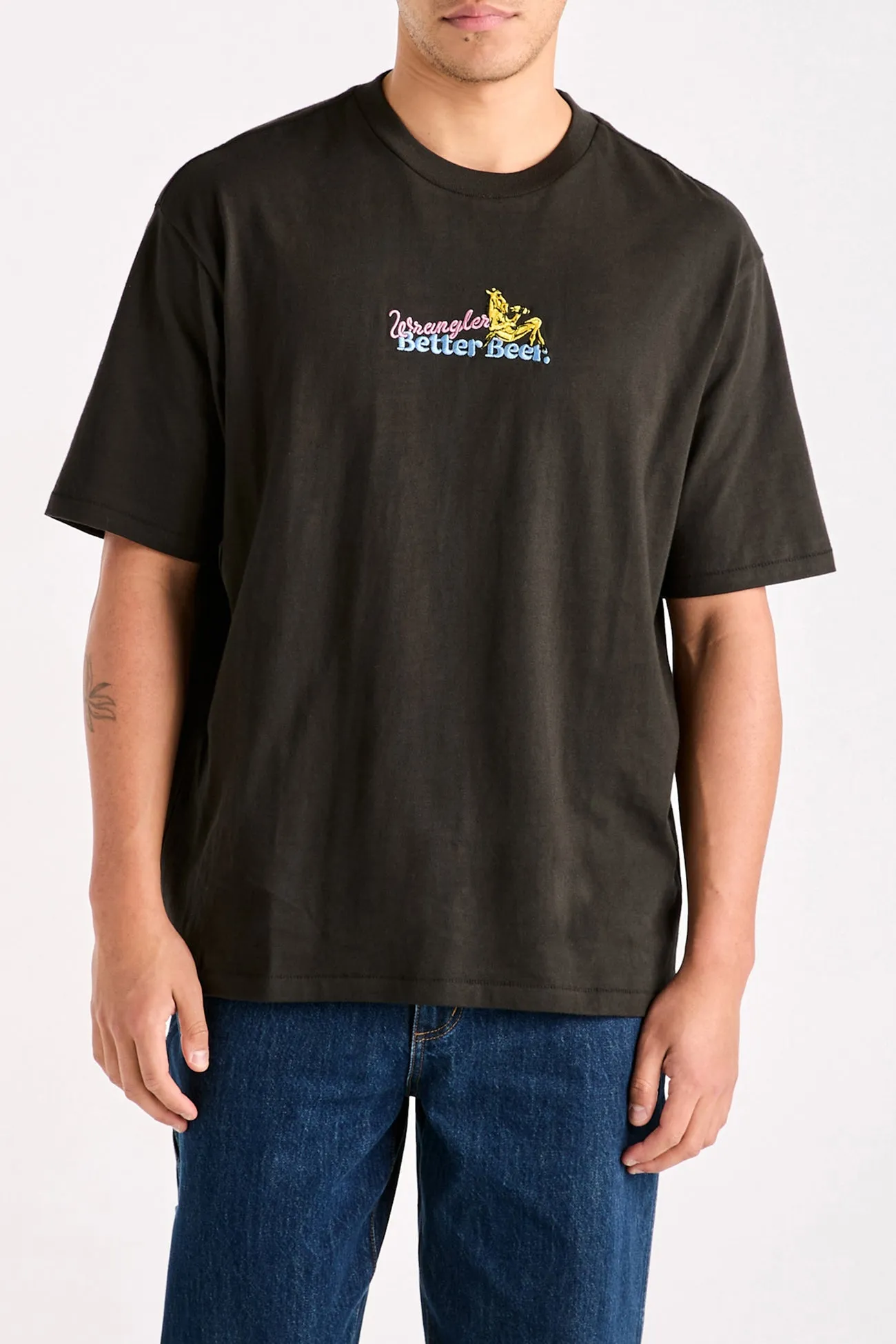 Layered Look BB Thirsty Slacker Tee Worn Black