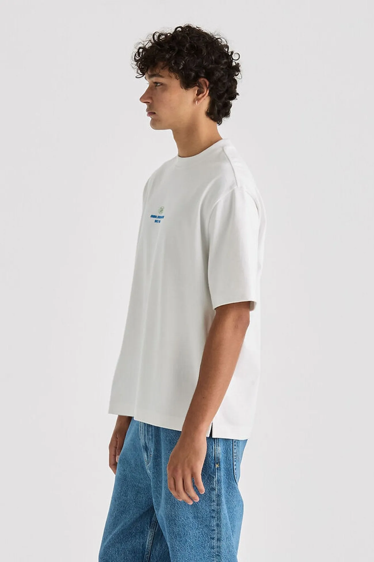 Subtle Logo Placement Worldwide Boxcutter Tee White