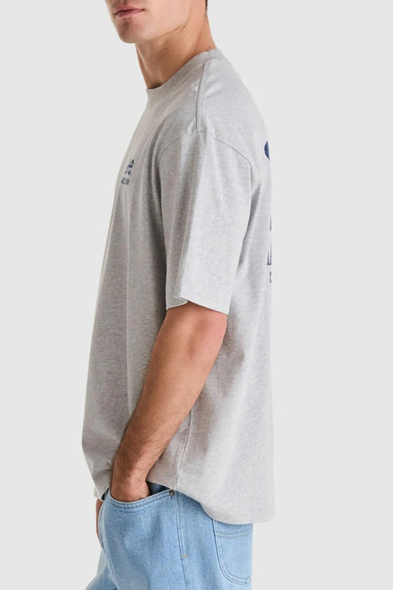 Low Impact Manufacturing Fade Away Baggy Tee Grey Marle