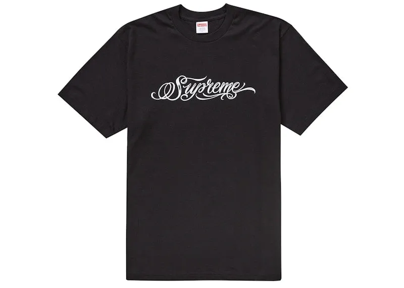 Supreme Script Tee Black Anti-bacterial Minimalist Look