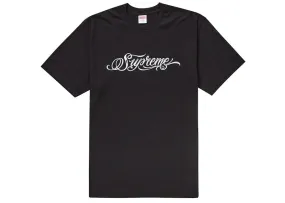 Rayon Adjustable Hood Supreme Script Tee Black
