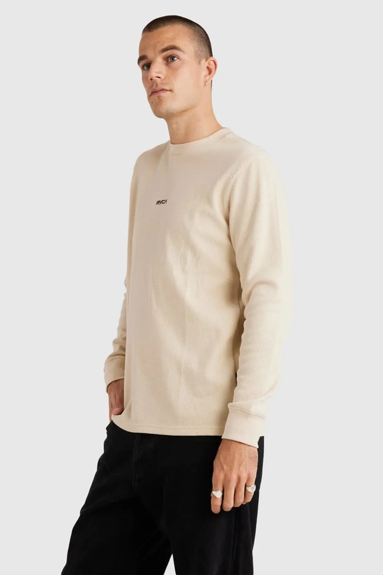 Union Waffle Long Sleeve Natural Teens
