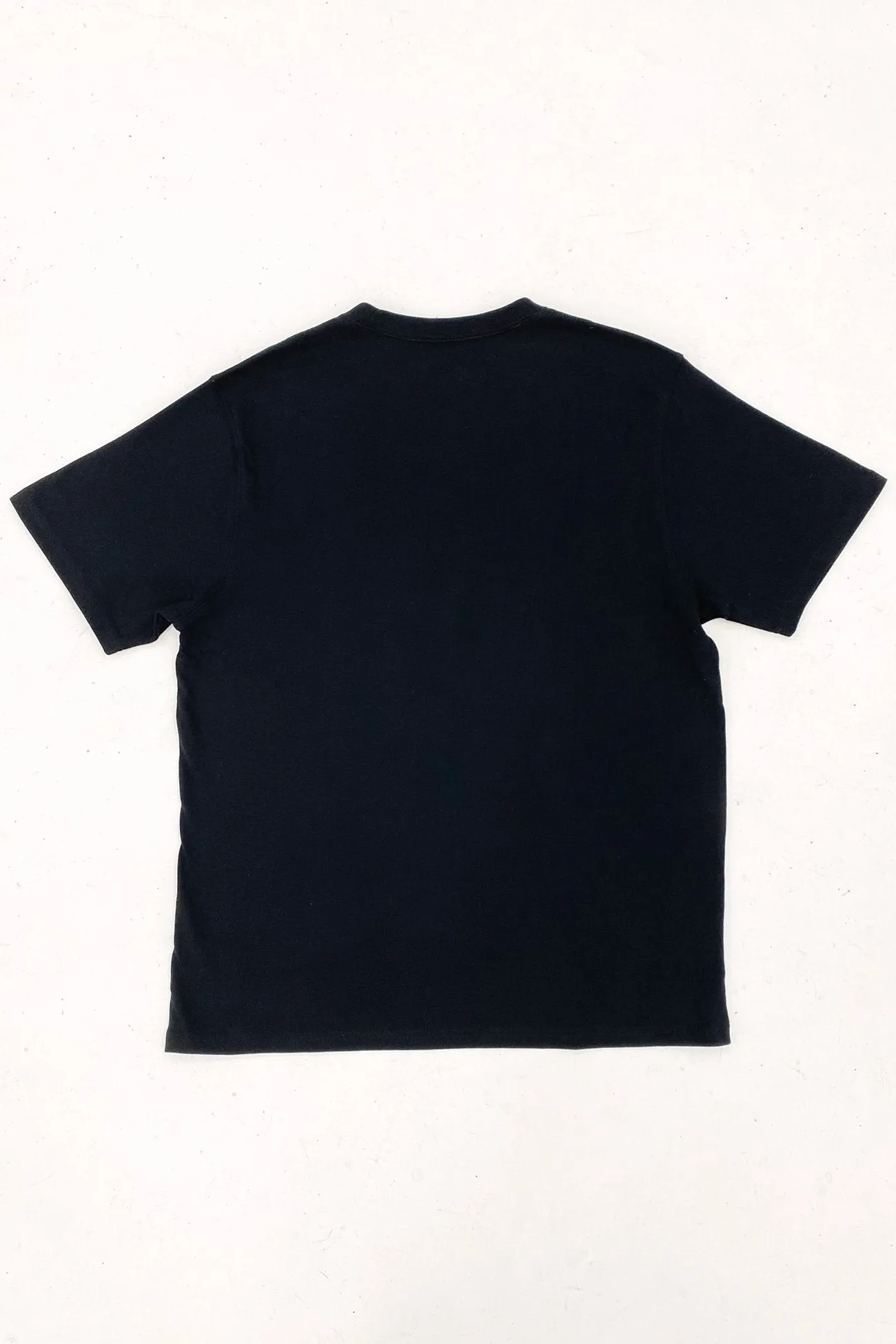NonIrritating Fabric Quality Embroidered Heavy Weight Short Sleeve Standard Tee Black Classic Wash