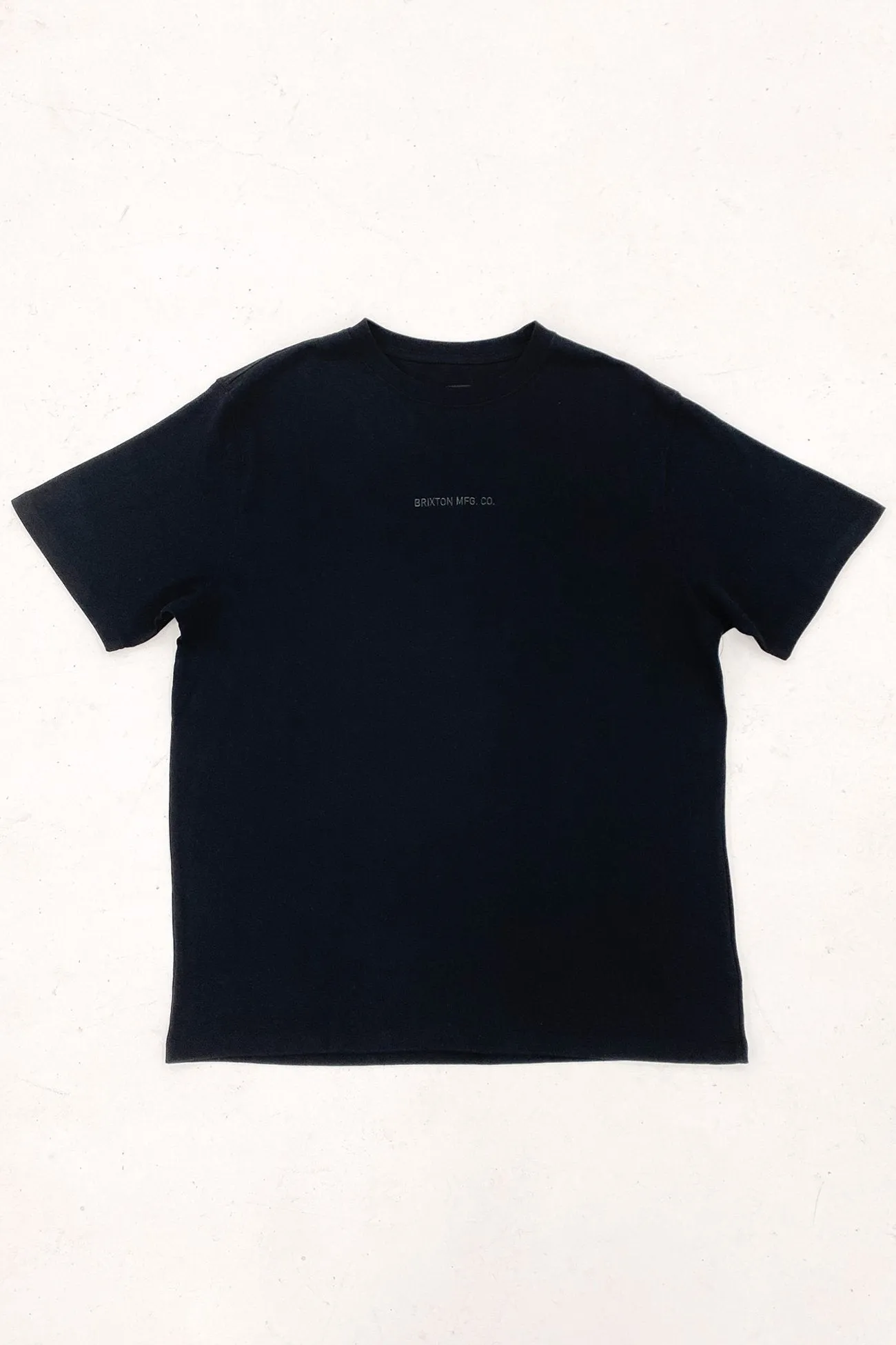UV Protective Fabric Athletic Comfort Wear Quality Embroidered Heavy Weight Short Sleeve Standard Tee Black Classic Wash