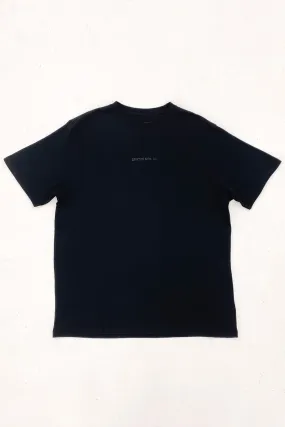 Casual Comfort Look MinimalBranding Quality Embroidered Heavy Weight Short Sleeve Standard Tee Black Classic Wash