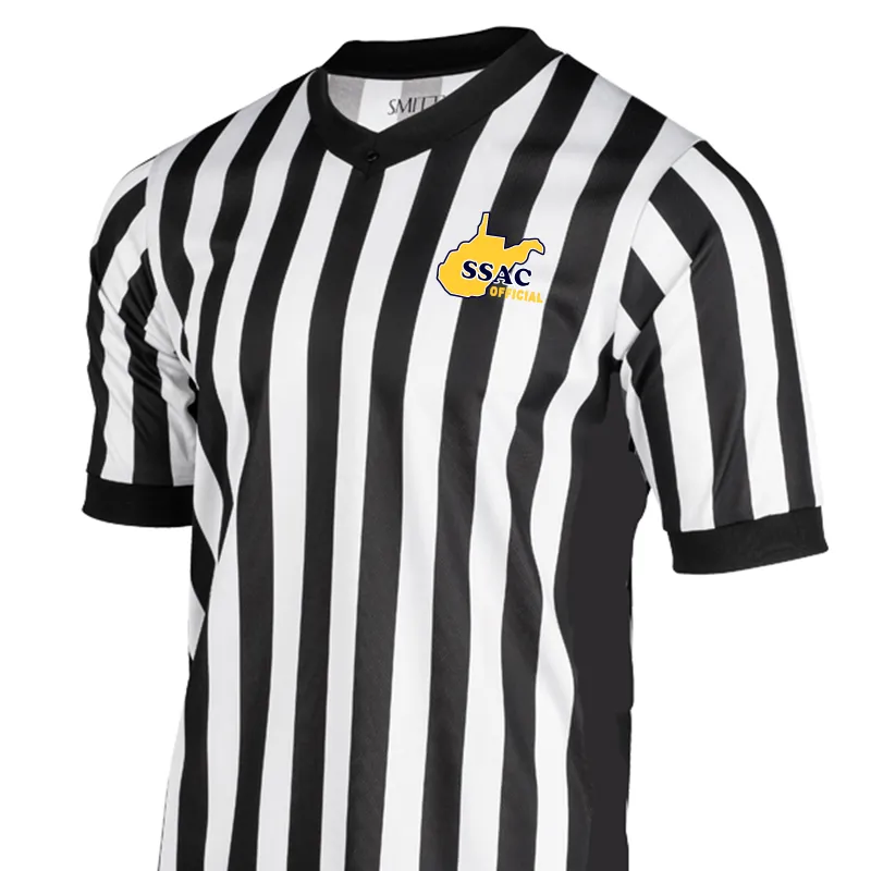 Breathable Layer WVSSAC Logo Basketball Referee Side Panel V-Neck