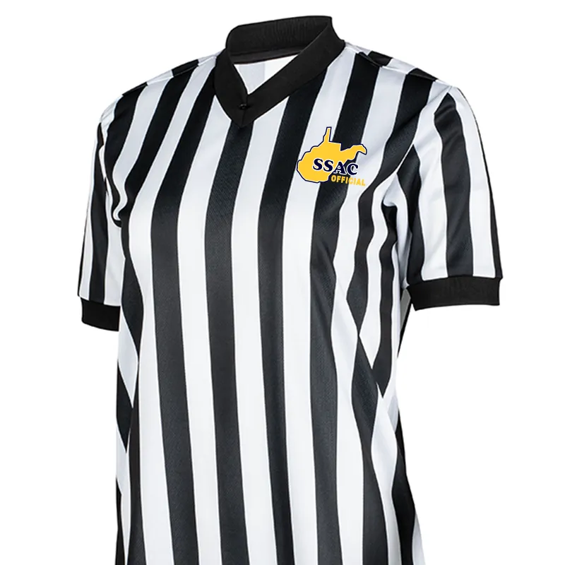 WVSSAC Logo Basketball Referee V-Neck Classic Look Durable Fabric