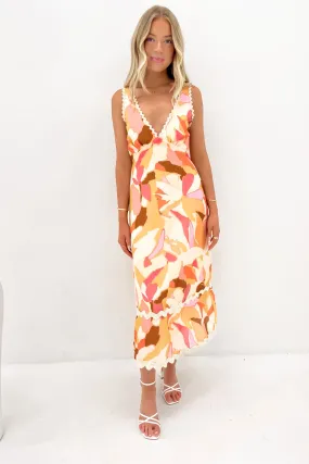 Yates Midi Dress Pink Camo Polished Edge Mood Casual