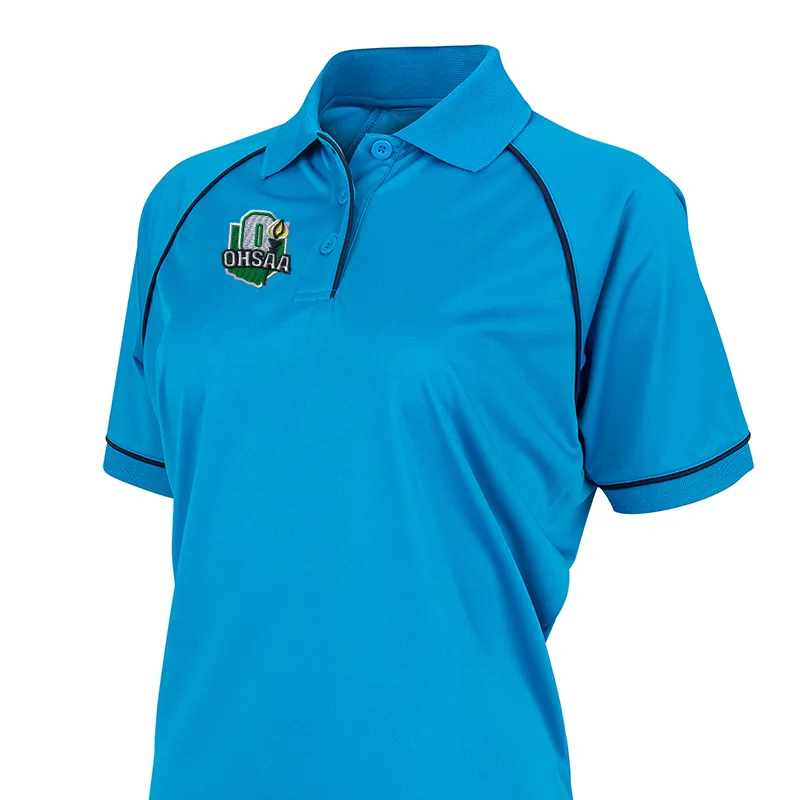 Vibrant Hue Ohio OHSAA Logo Women's Blue Volleyball Shirt