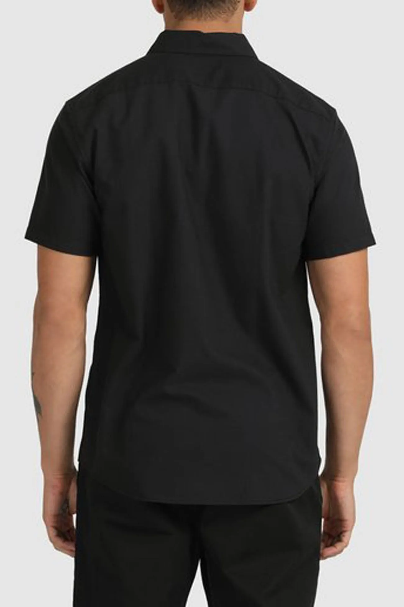 That'll Do Stretch Short Sleeve Black Wrinkle Resistant Material