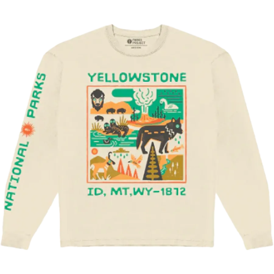 Yellowstone 1872 Long Sleeve Tee Casual Layering Wear Simple and Relaxed