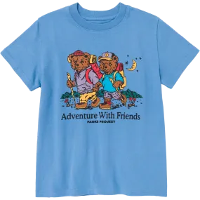 Retro design Youth Adventure With Friends Bear Tee