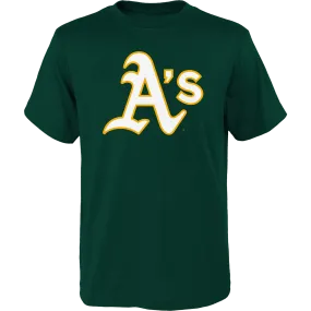 Everyday Layer Youth A's Primary Logo Short Sleeve Tee