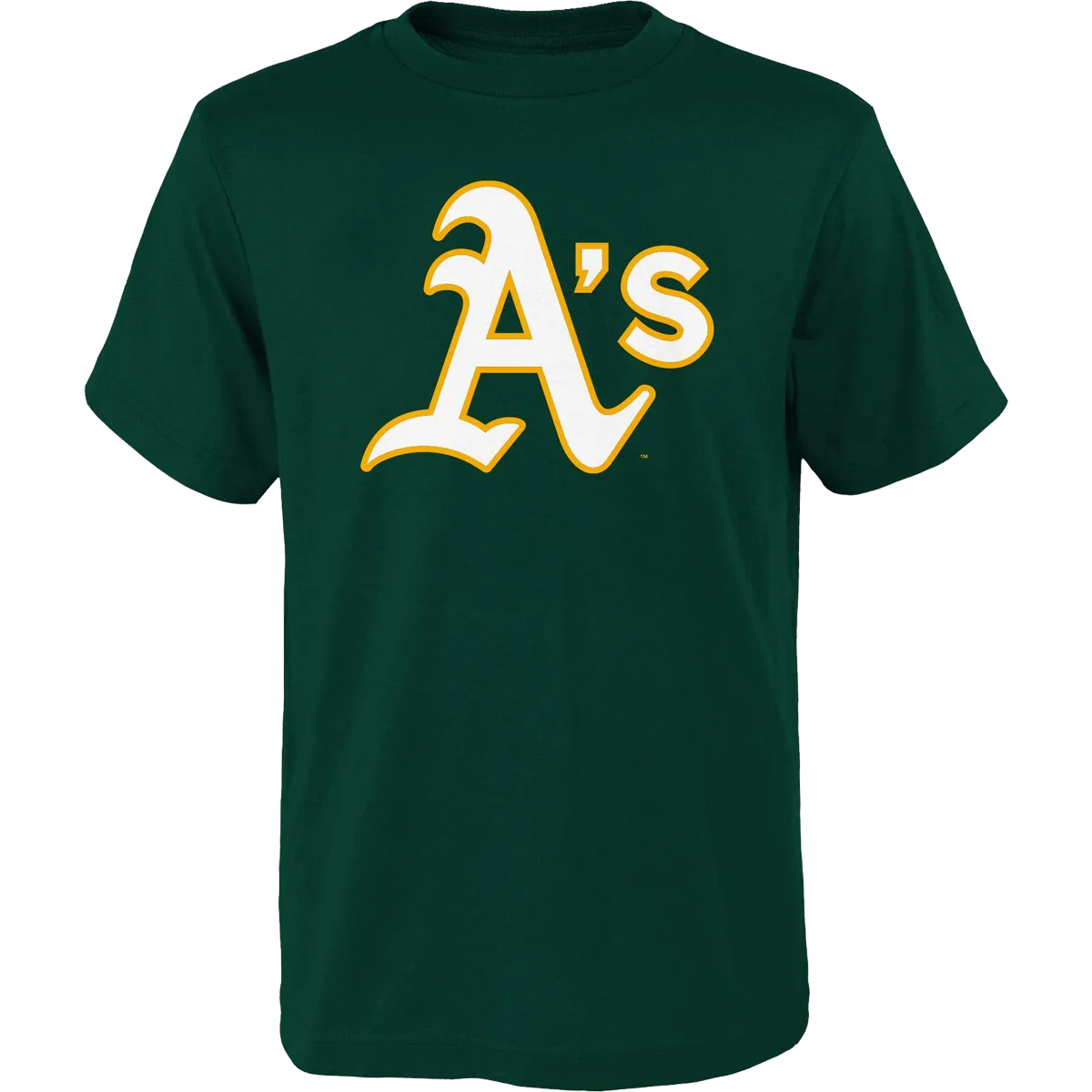 Sporty Style Wear Youth A's Primary Logo Short Sleeve Tee