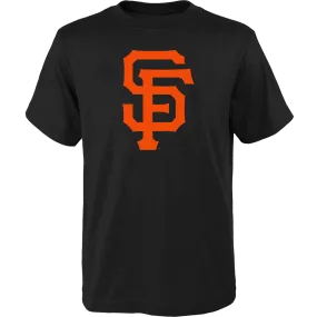 Trendy Top Soft and Lightweight Youth Giants Primary Logo Short Sleeve Tee