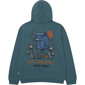 Youth Let's Adventure Full Zip Hoodie High Collar Windguard