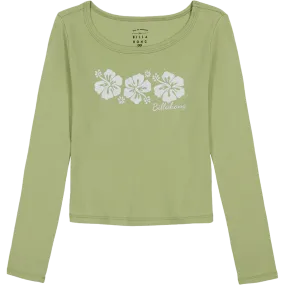 NonScratchSurface TaglessComfort Youth Tri Hibiscus Long Sleeve Tee