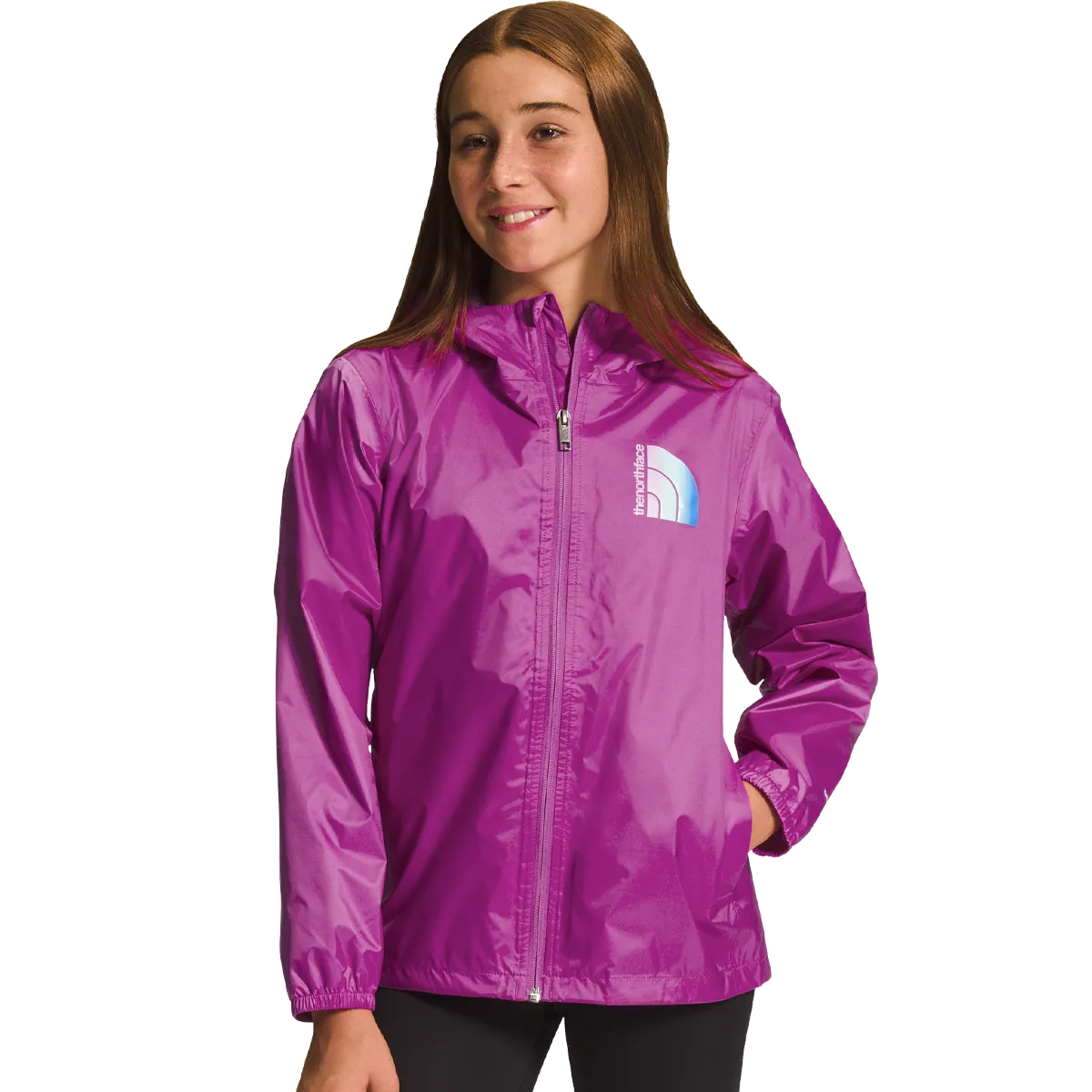 Youth Zipline Rain Jacket Button Closure Ergonomic Articulation